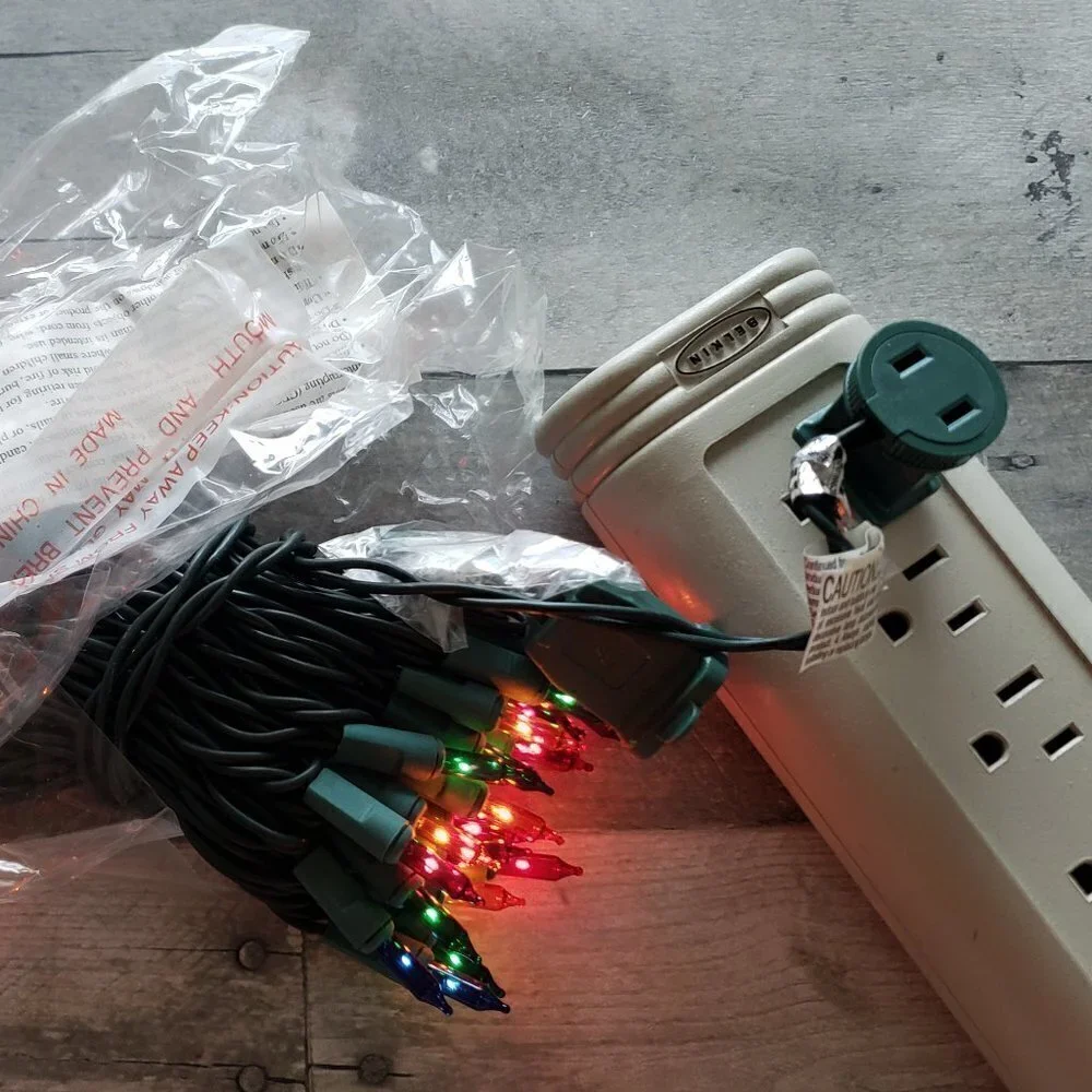 Unused Multi Colored Fairy Light String end to end
